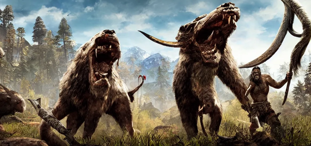 Image similar to Far Cry Primal concept art