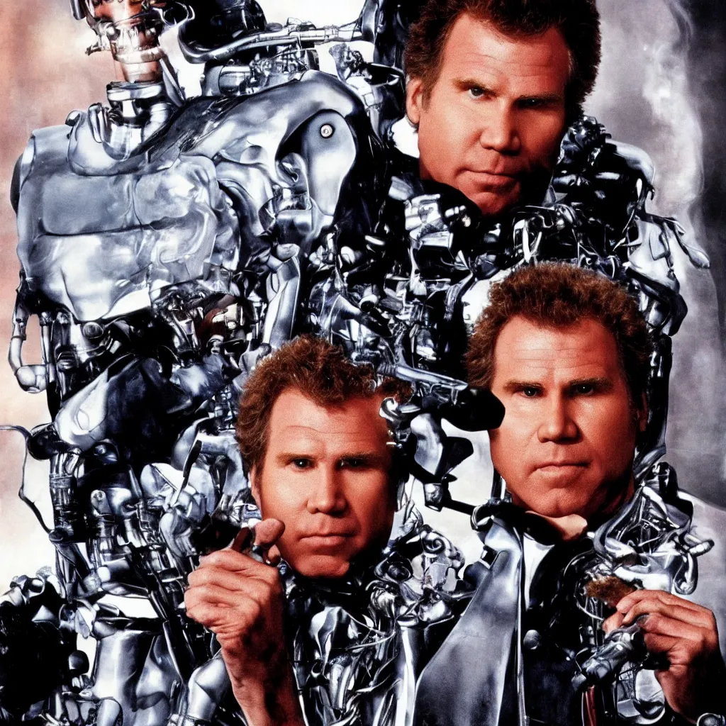 Prompt: Will Ferrell as the Terminator