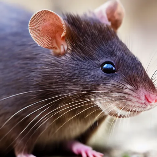 Prompt: professional photograph of handsome brown rat