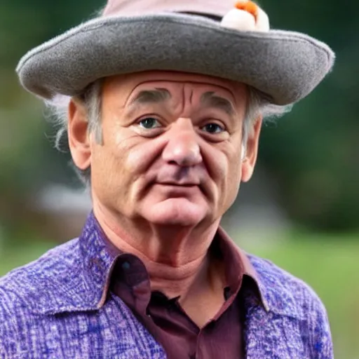 Prompt: bill murray as a cabbage patch doll