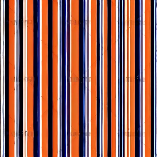 Prompt: textile pattern orange stripes with thin blue and white lines, high quality 3d