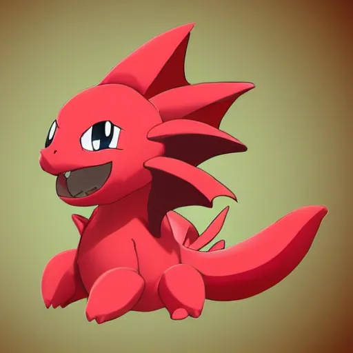 Image similar to the most cutest adorable happy picture of a dragon, tiny firespitter, kawaii, style of pokemon, Dra the Dragon, tiny red babdy dragon, adorably cute, enhanched, stuffed dragon, deviant adoptable, digital art Emoji collection