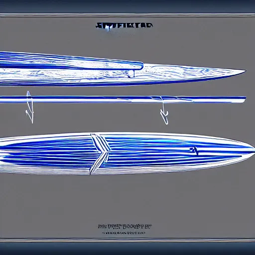 Image similar to blueprint of a surfboard shaped by firewire, technical sketch, high detail, high resolution, 8 k resolution