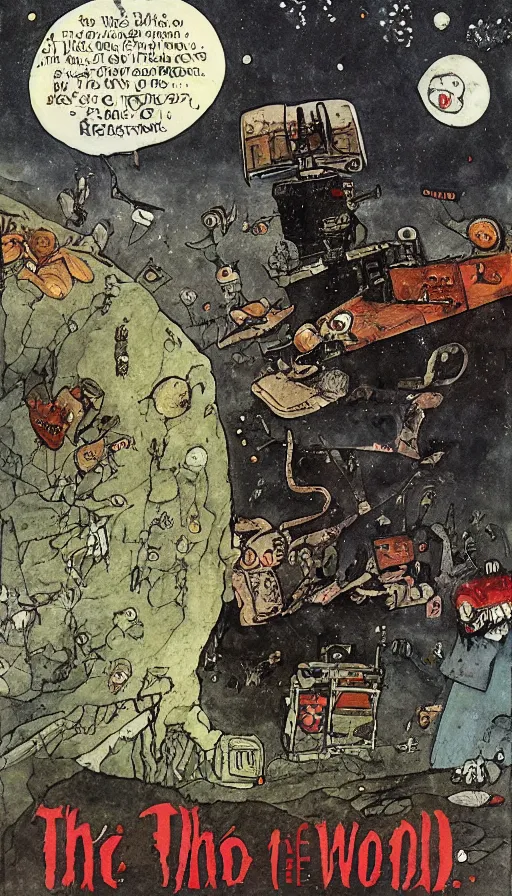 Prompt: the end of the world, by raymond briggs