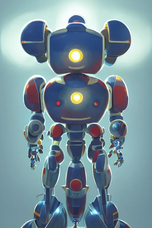 Image similar to metabots medabots medarotto medarot robot minimalist comics, behance hd by jesper ejsing, by rhads, makoto shinkai and lois van baarle, ilya kuvshinov, rossdraws global illumination ray tracing hdr radiating a glowing aura