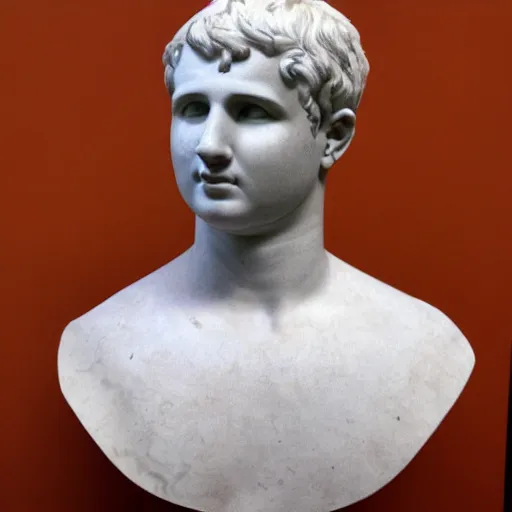 Image similar to augustus but as a real person, based on busts