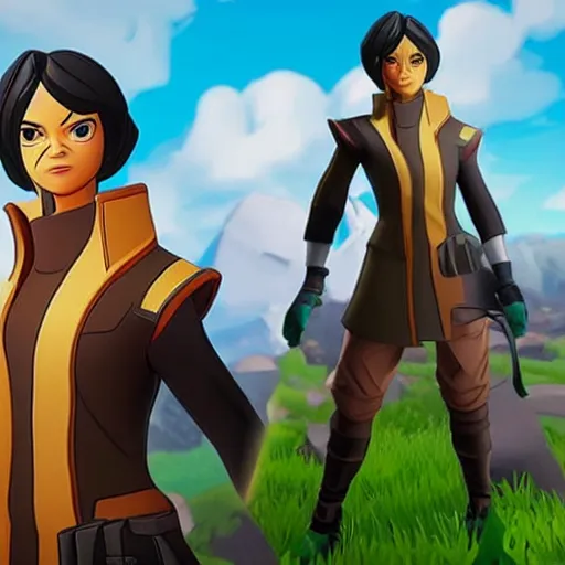 Image similar to toph beifong in fortnite, character render, full body shot, highly detailed, in game render