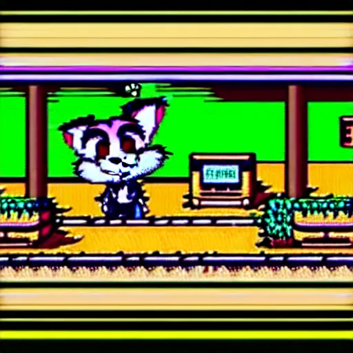 Prompt: screenshot from NES game Zootopia. (c)1986 Nintendo