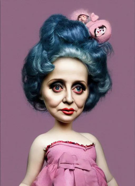 Prompt: young barbara windsor as a mark ryden doll, detailed digital art, trending on Artstation