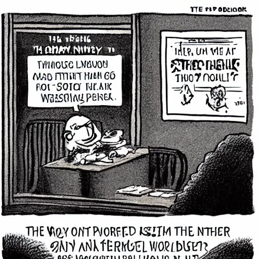 Image similar to the funniest New Yorker cartoon