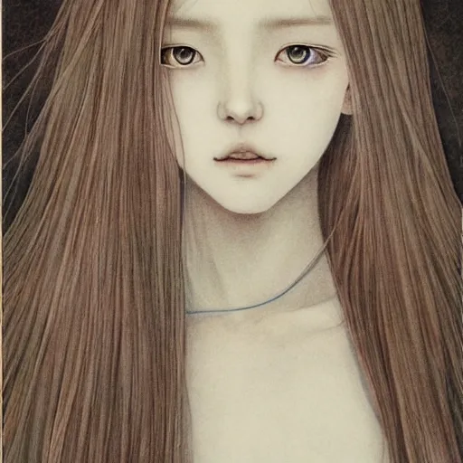 Prompt: a portrait of a character by Miho Hirano