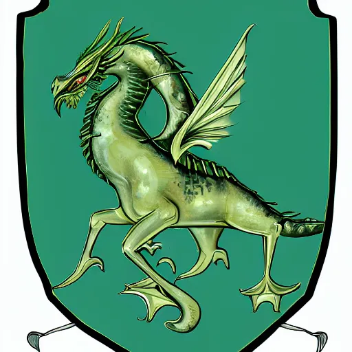 dragon coat of arms green