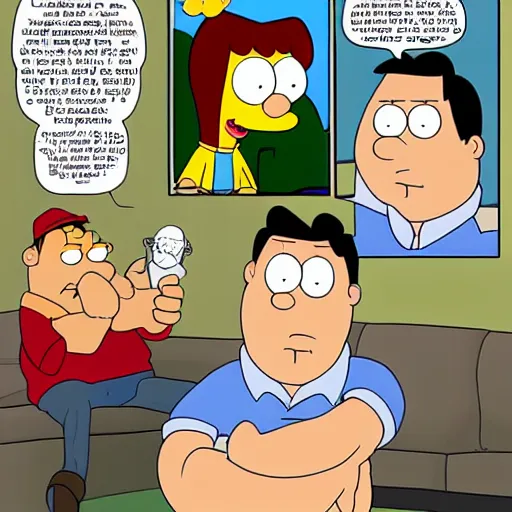 Image similar to quagmire from family guy gets what he wants