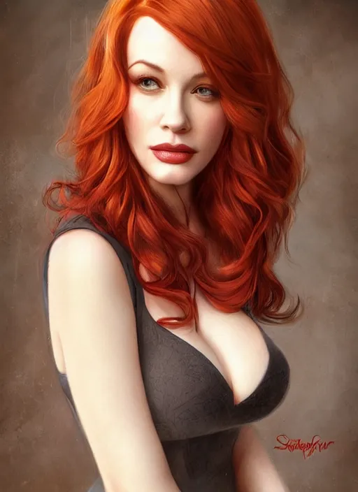 Image similar to photo of a gorgeous christina hendricks / liv tyler hybrid in the style of stefan kostic, realistic, professionally, professionally color graded, half body shot, sharp focus, k high definition, insanely detailed, intricate, elegant, art by stanley lau and artgerm