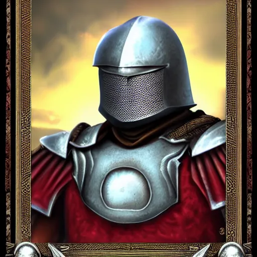 Image similar to warrior knight portrait