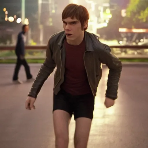 Image similar to Live Action Still of Jerma in Scott Pilgrim, real life, hyperrealistic, ultra realistic, realistic, highly detailed, epic, HD quality, 8k resolution, body and headshot, film still