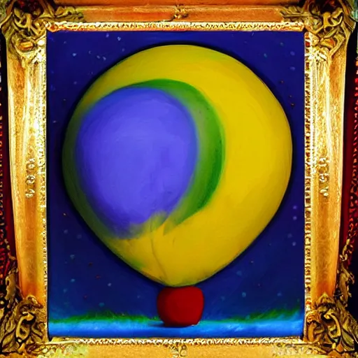 Image similar to Five star clown oil painting