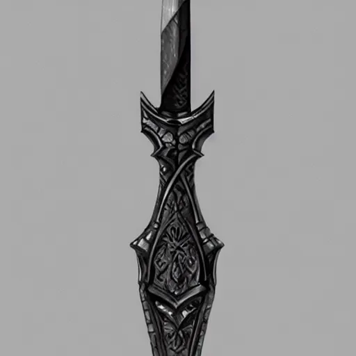 Image similar to a small dagger made of shadow, concept art, detailed, digital art,