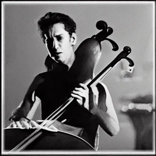 Image similar to impossible score to play for cello and atomic bomb