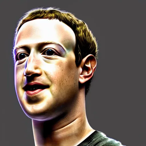 Prompt: mark zuckerberg portrait, high detail, hyperreal