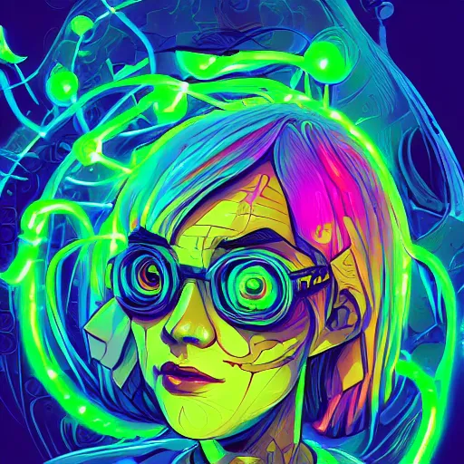 Image similar to skill magic geek inside matrix deepdream radiating a glowing aura stuff loot legends stylized digital illustration video game icon artstation lois van baarle, ilya kuvshinov, rossdraws,