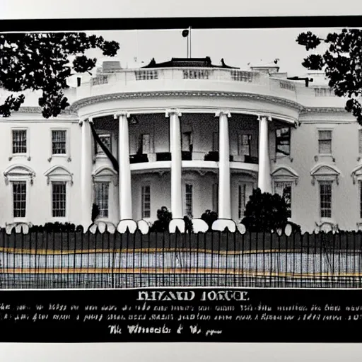 Image similar to richard d james poster on the wall of the white house