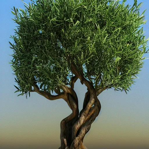 Prompt: an olive tree with a human face. highly detailed. hyper real photo. 4 k.