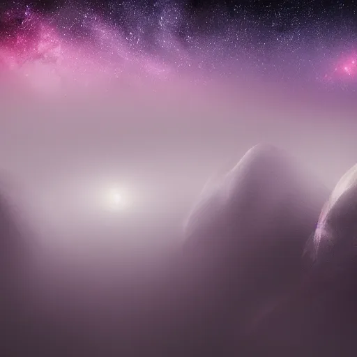 Image similar to dark, galaxy, evil, moody, fog, stars, wonder, mystery, realistic, 4 k, devil