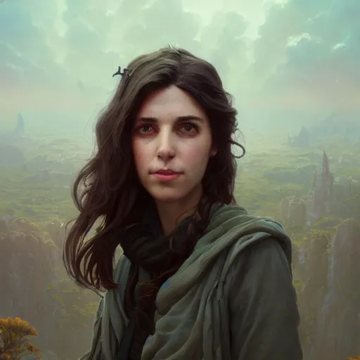 Image similar to Highly detailed portrait of Hila Klein, unreal engine, fantasy art by Greg Rutkowski, Loish, Rhads, ferdinand knab, Makoto Shinkai and Lois van baarle, ilya kuvshinov, rossdraws, Tom Bagshaw, alphonse mucha, global illumination, radiant light, detailed and intricate environment