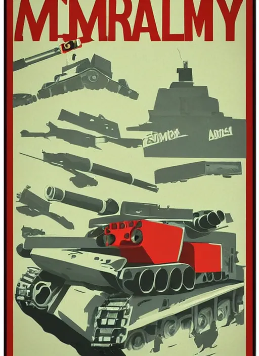 Image similar to army tank poster