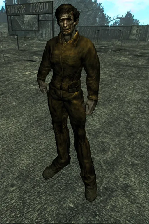 Prompt: Todd Howard as The Master in Fallout 1