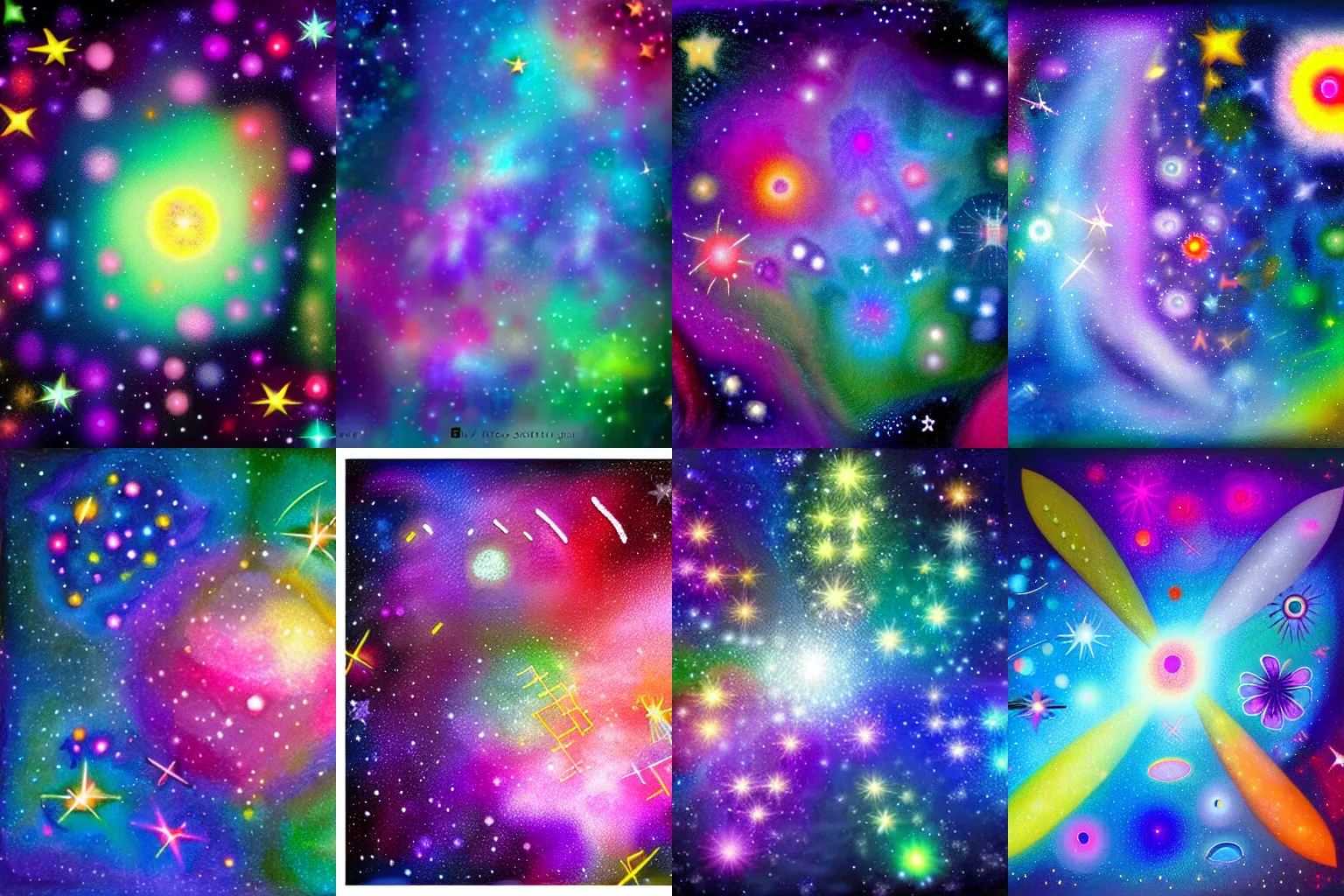 Prompt: stars, aura, milkyway, stars, huble, realistic photo, nebula as clover, astrology, digital paint, beuteful, night, night lights, kandinsky