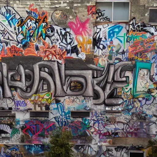 Image similar to amazing graffiti of a crowd on an old wall, hyper detailed, photorealistic, hd