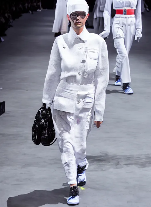 Image similar to hyperrealistic and heavy detailed balenciaga runway show of ghost busters, leica sl 2 5 0 mm, vivid color, high quality, high textured, real life