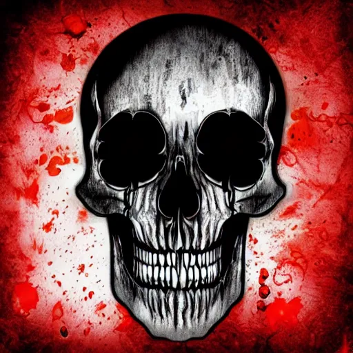 Image similar to bloody face skull