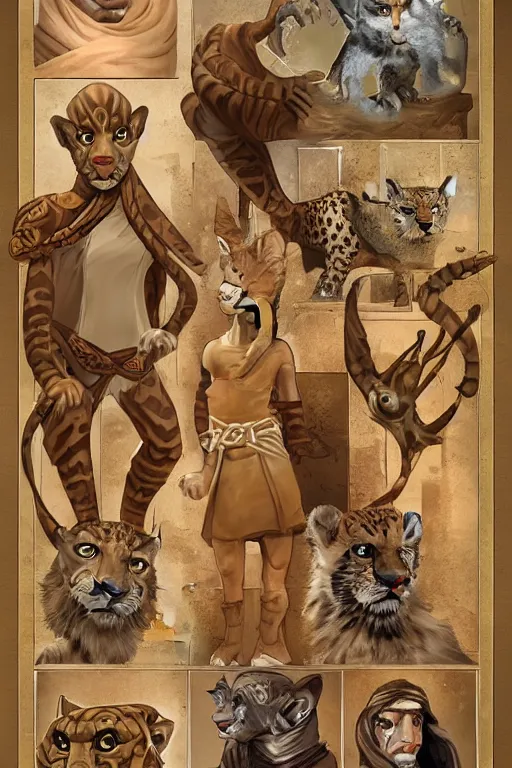 Image similar to Humanoid Cheetah, Animal face, D&D, Tabaxi Monk, Plain Monk-like robe attire, fantasy setting