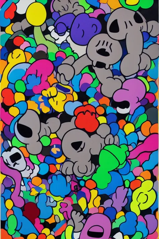 Image similar to beautiful kaws artwork