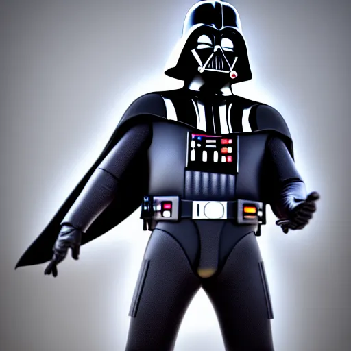 Image similar to darth vader, full body shot, pixar, disney, 3 d render, octane render, 4 k, hd