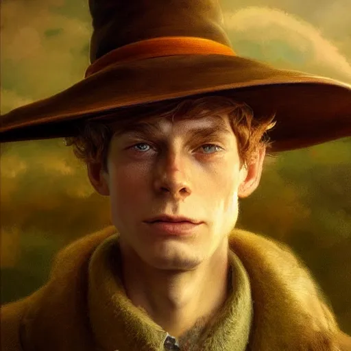 Image similar to epic portrait of snufkin, detailed, nebula skies, digital painting, artstation, concept art, donato giancola, joseph christian leyendecker, wlop, boris vallejo, breathtaking, high details, extremely detailed, sincere face, establishing shot, artistic, hyper realistic, beautiful face, octane render