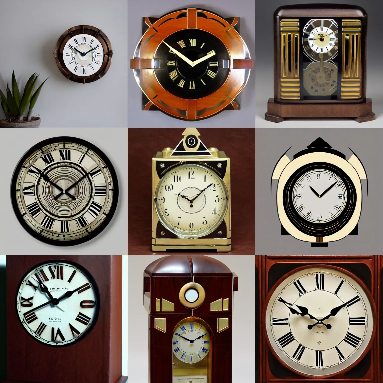 Prompt: an art deco clock