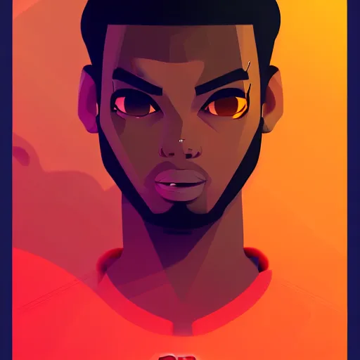 Image similar to 2 d character design, male rapper, vector art, digital art, portrait, 4 k, 8 k, sharp focus, smooth, illustration, concept art, music artist