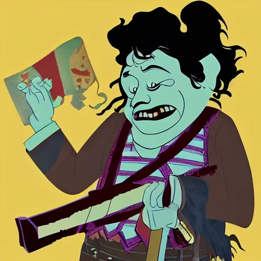 Prompt: leatherface as a prince, disney animation