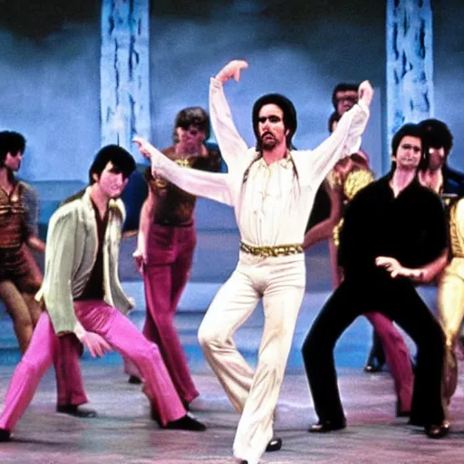 Image similar to William Shakespeare in Saturday Night Fever (1977)