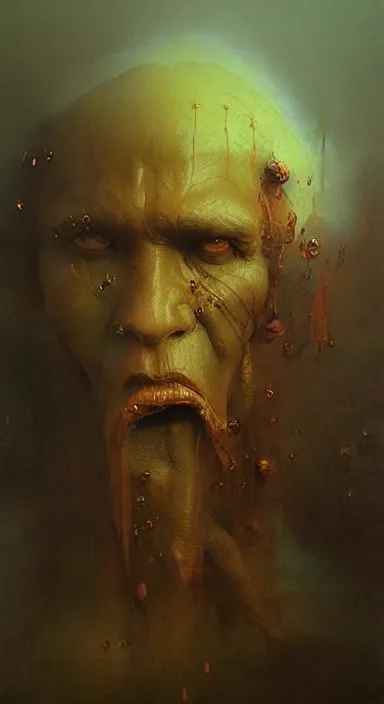 Image similar to hercules concept, beksinski, ruan jia