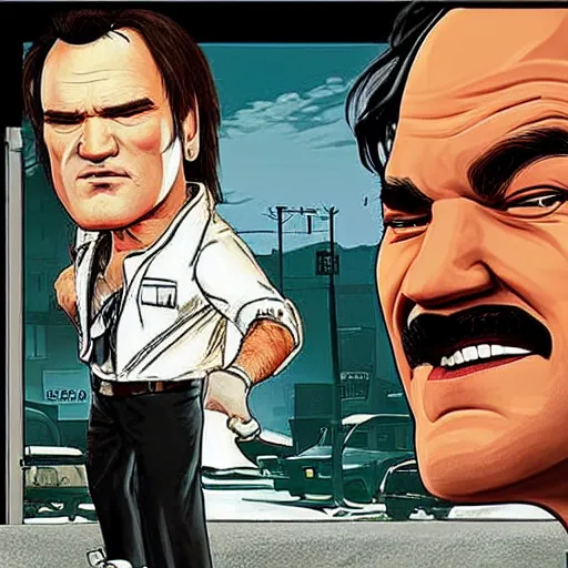 Prompt: quentin tarantino in style of gta