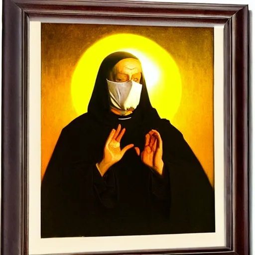 Image similar to priest in a mask of sun, by carl bloch