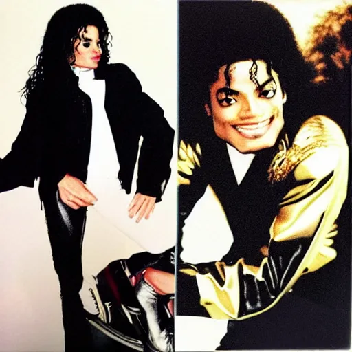 Image similar to 40 year old Michael Jackson 2001 decade album cover