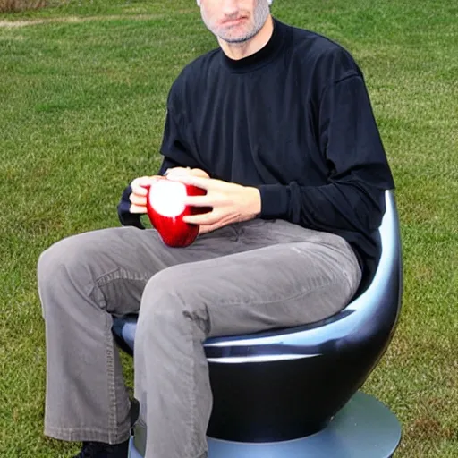 Image similar to steve jobs as an apple chair