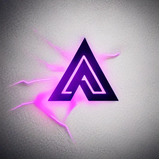 Image similar to scifi logo for a synthwave music producer, digital 3 d, black background, minimal, trending on artstation