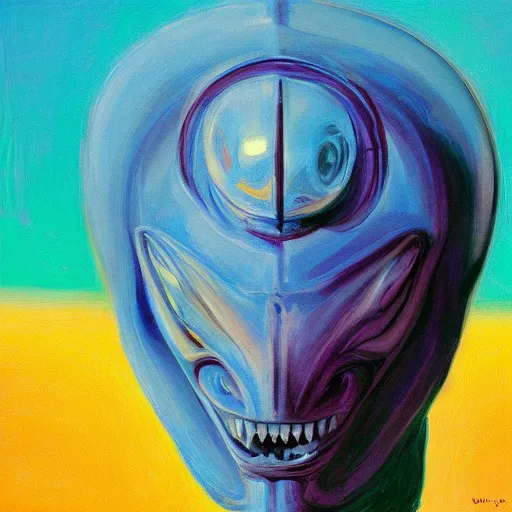 Prompt: alien by wayne thiebaud